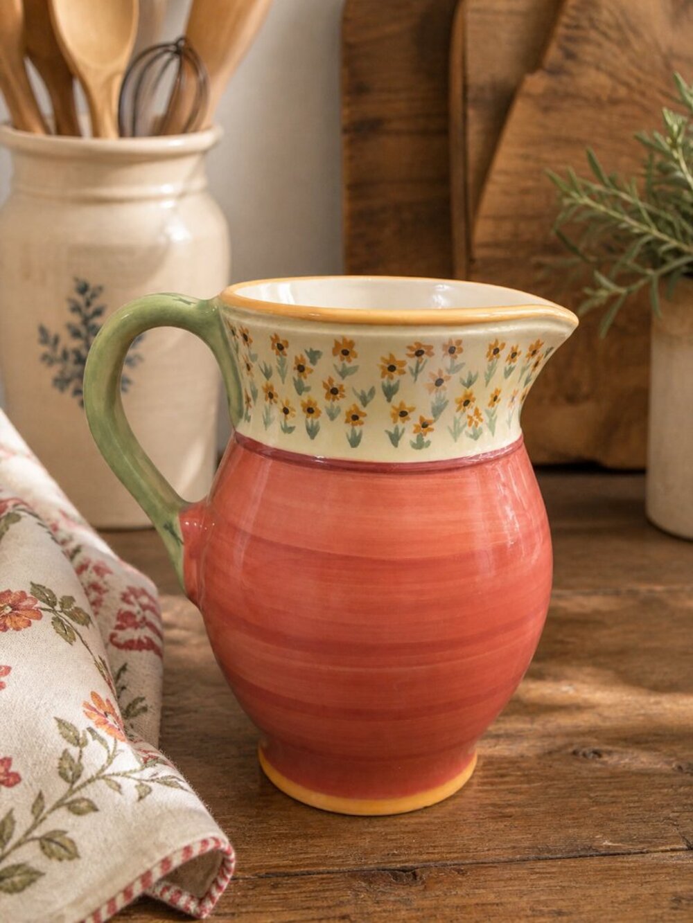 Mint Pfaltzgraff‎ Sunflower “The Secrets of Pistoulet" Pitcher By Jana Kolpen